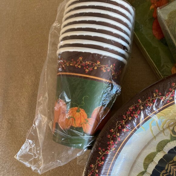 Thanksgiving Bundle Plates, Napkins & Cups - Picture 8 of 16